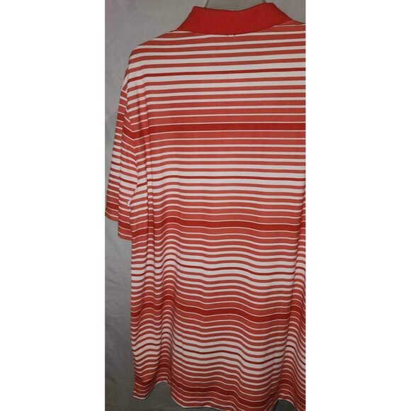 Nike Golf Red & White Striped Polo Shirt XXL - Picture 8 of 10